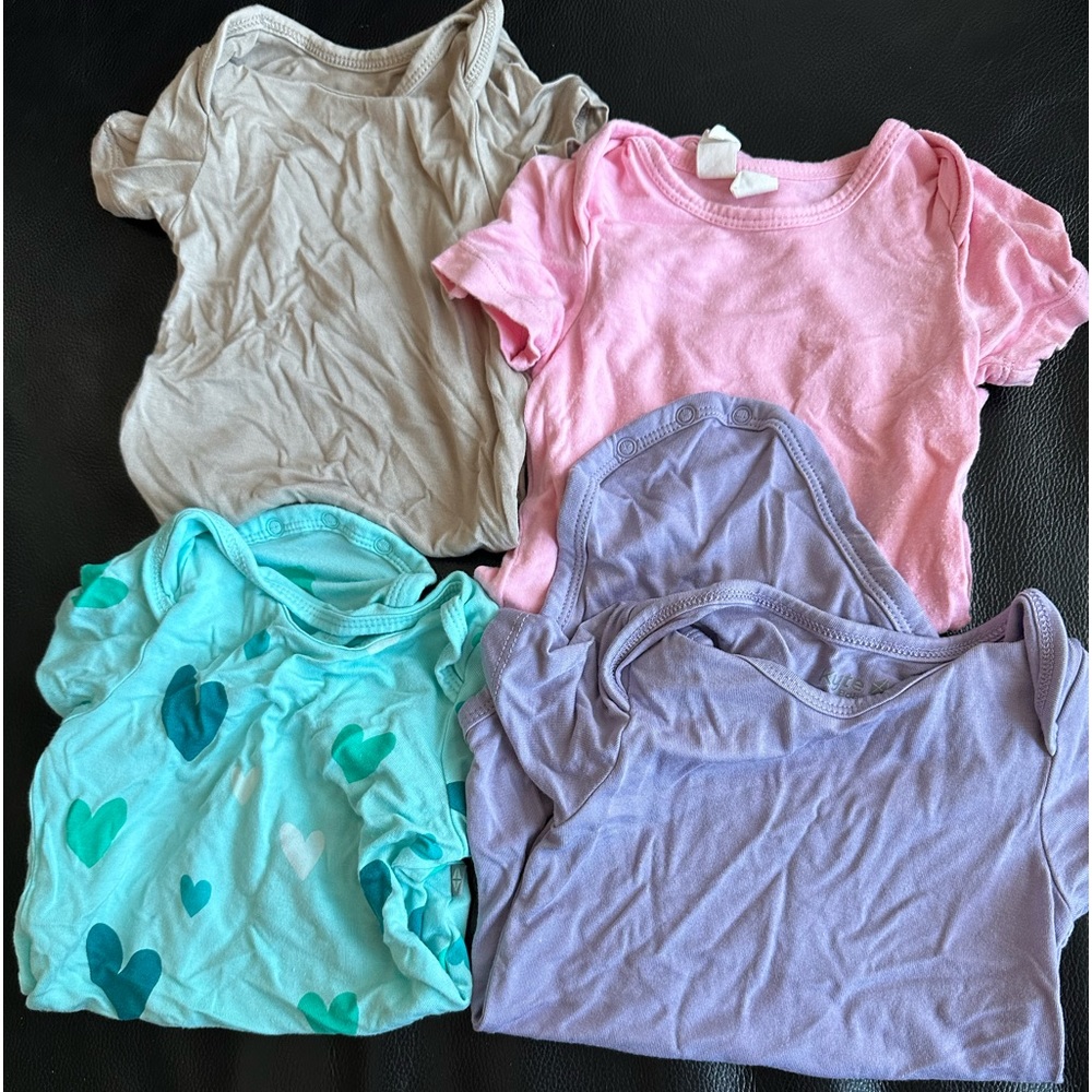 Kyte Baby 6-12 short sleeve bodysuit bundle